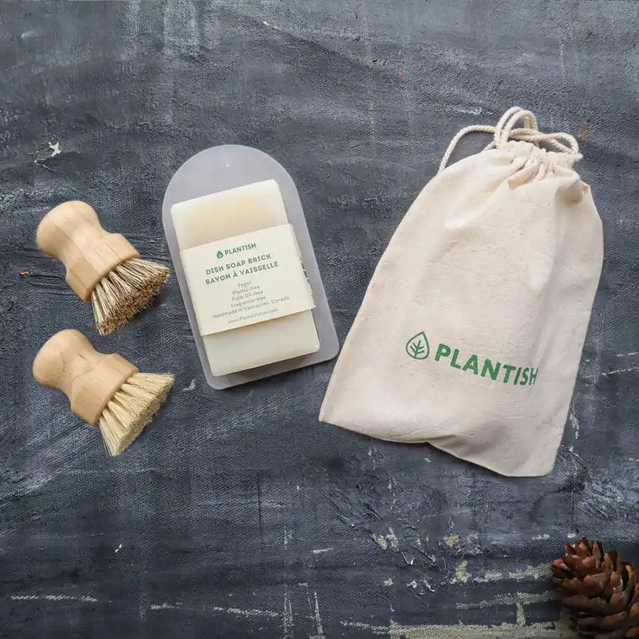 Zero Waste Dish Soap Set - Hand Brush Kit - SWOP - shop without plastic