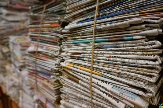 bundled newspapers