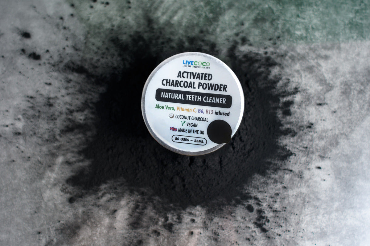 Activated Coconut Charcoal Powder (Vitamins & Aloe Vera Infused)-1