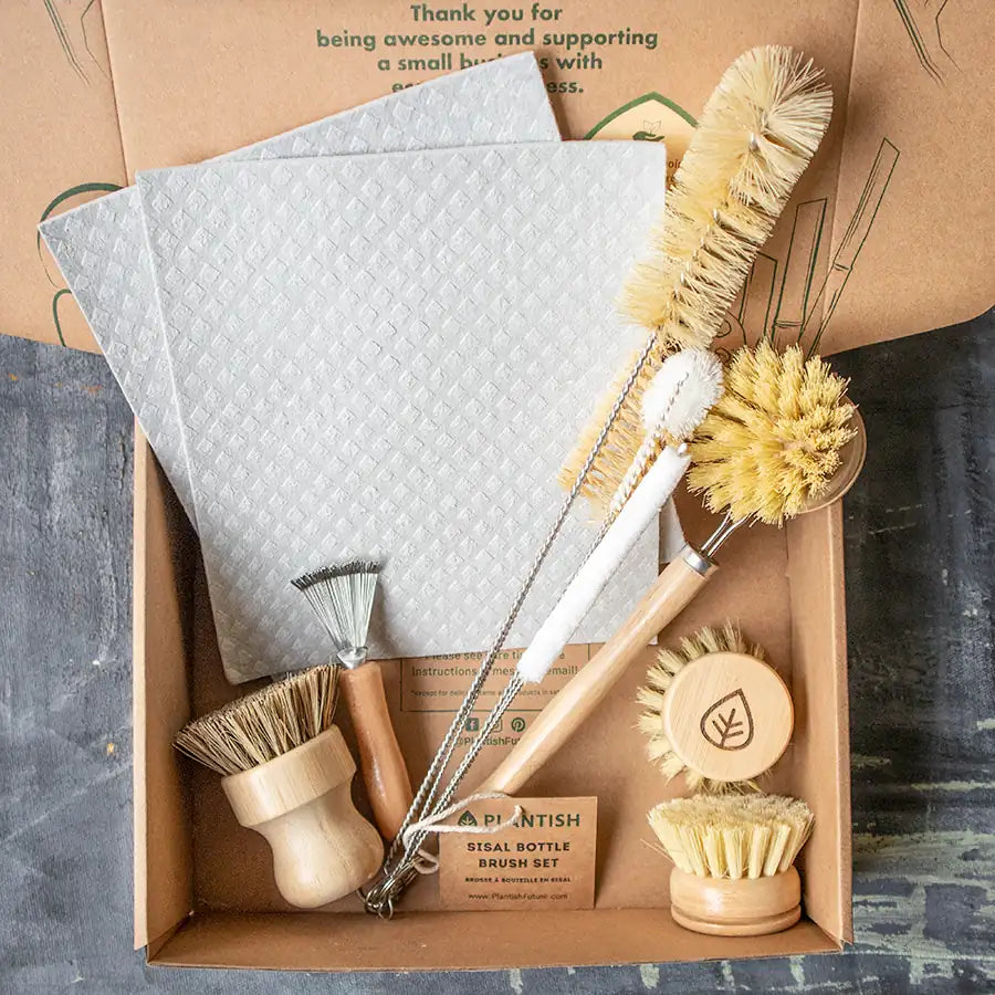 Zero Waste Kitchen Brush Set - Ultimate Kit-0