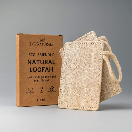 Natural Loofah Pad 2-Pack-0