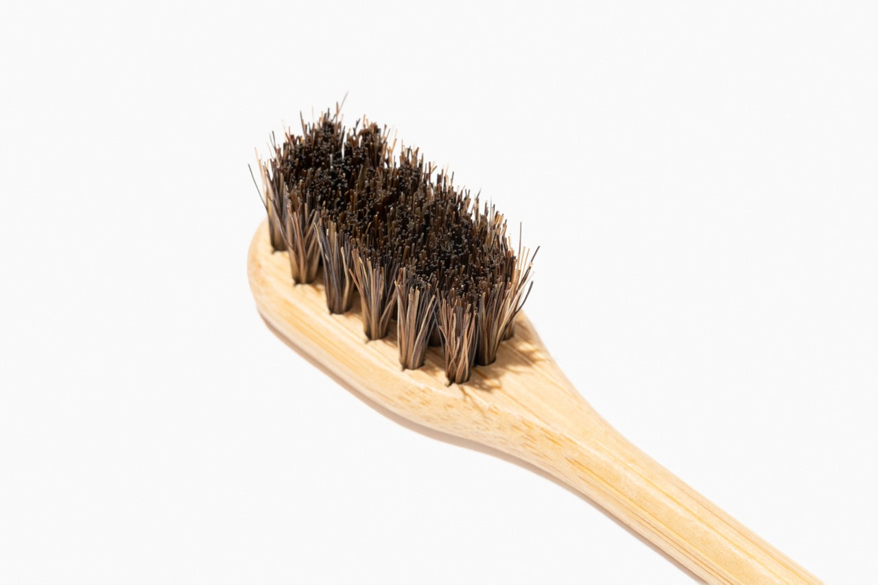 Bamboo Toothbrush (Mongolian Horse Hair Bristles) - Dark