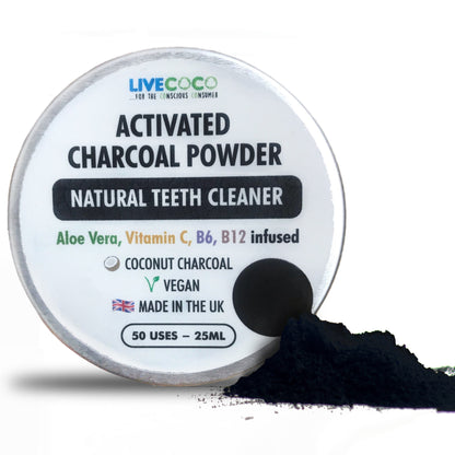 Activated Coconut Charcoal Powder (Vitamins & Aloe Vera Infused)-0