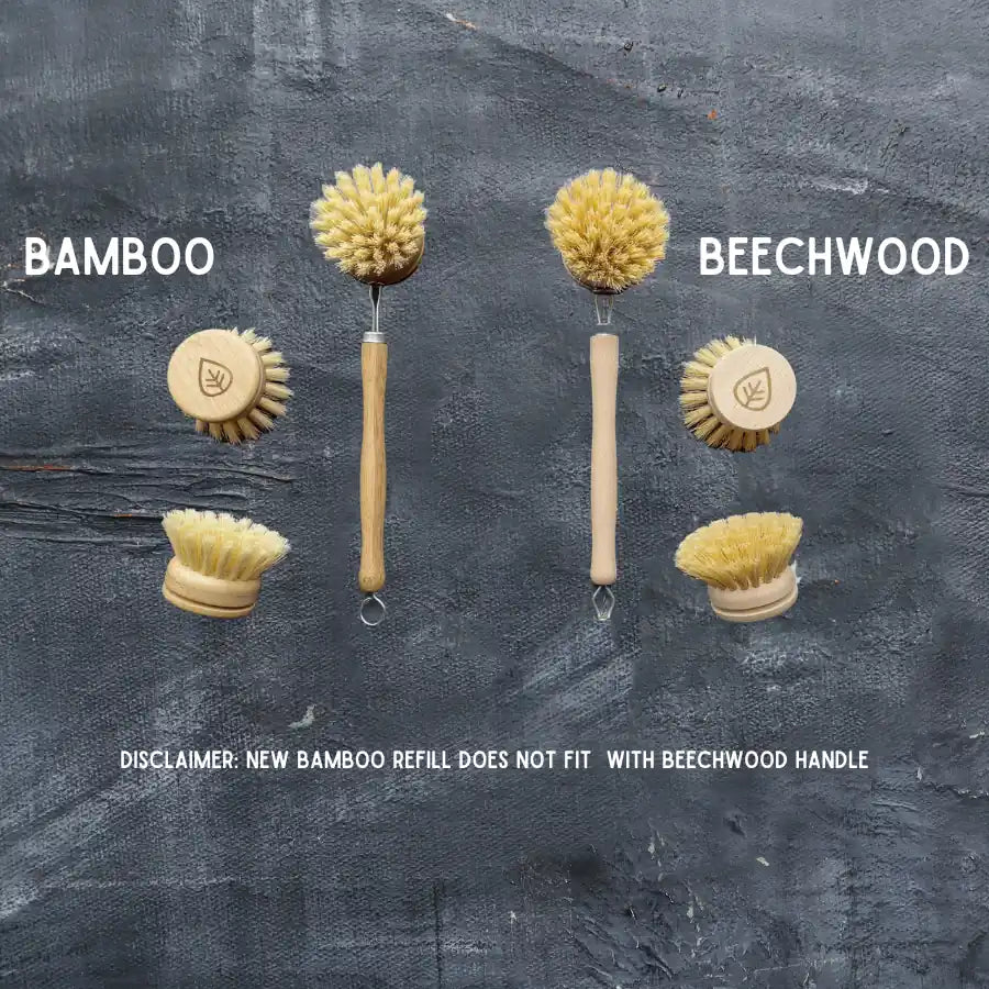 Zero Waste Bamboo Dish Brush Set