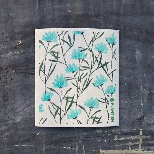 Wild Chicory - Swedish Sponge Cloth-0